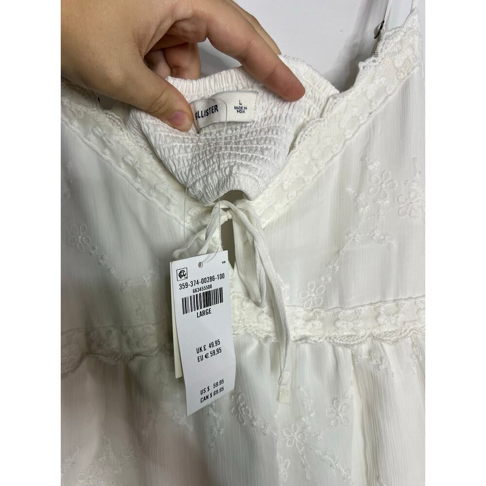 Hollister white lace mini dress New Size Large - Picture 4 of 6